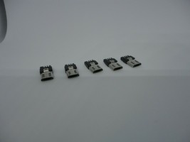 5 Pack Lot Flat Micro USB 5 Pin SMD PCB Phone Tablet Port Jack Power Connector - £7.08 GBP