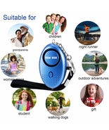 Personal Alarm keychain for WOMEN/KIDS siren 140 DB LOUD &amp; LED light (4 ... - £13.51 GBP