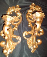 Pair of Syroco  Ornate Wall Candle Holders - €27,78 EUR