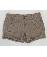DKNY Jeans Women&#39;s Light Brown Linen Short Shorts Stretch Mid-Rise Size 12 - $15.57 CAD
