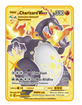 330 point Charizad Vmax pokemon metal cards DIY card pikachu charizard golden  - £4.06 GBP