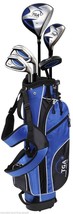 NIB TGA Premier Junior Golf Club Set Blue w/Bag Ages 9-12 (4&#39;4&quot;-4&#39;11&quot;) RH - £116.84 GBP