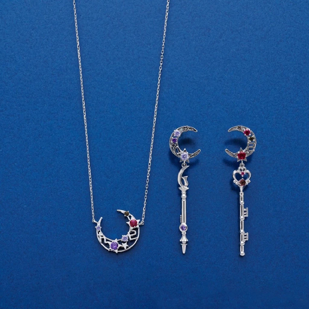 Anime Sailor Moon Saturn Pluto Moon Pendant Necklace 925 Sterling Silver Jewelry - £47.40 GBP