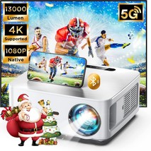 Projector,Native 1080P 13000L 350Ansi 4K Supported Immersive Sports Match, Movie - £124.69 GBP
