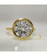 Bezel Set IGI Certified Lab Grown Diamond Engagement Ring 14K Gold 0.84C... - €963,34 EUR