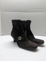 La Canadienne  Suede Brown Ankle Boots SIde Zip, Size 7 M - £47.94 GBP