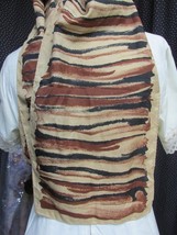 &quot;BROWN &amp; BLACK ON BEIGE PATTERNED SCARF&quot;&quot; - VINTAGE VERA - $8.89