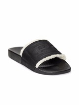 Polo Ralph Lauren Faux-Shearling Logo Slide Sandals US Size 8 - $88.83
