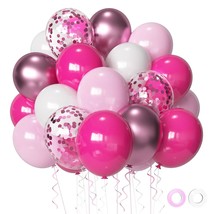 Pink and White Party Balloons,Pink Latex Balloons 50 Pcs 12 inch Baby Pink Ballo - $12.99