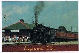 Postcard Train Ohio Central Railroad Sugarcreek Ohio Holmes &amp; Tuscarawas County - £3.71 GBP