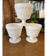 Vintage Westmoreland Milk Glass Paneled Grape Footed Sherbet Cups – Set ... - €11,64 EUR