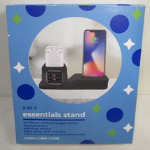 Essentials Black Silicone Stand 3-in-1 for iPhone iPod &amp;Apple Watch - New - £7.58 GBP