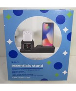 Essentials Black Silicone Stand 3-in-1 for iPhone iPod &amp;Apple Watch - New - $179.63 MXN