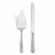 Wainwright Manhattan Platinum Cake Server And Knife Set Textured Handles... - €60,85 EUR