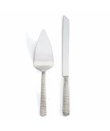 Wainwright Manhattan Platinum Cake Server And Knife Set Textured Handles... - $71.00