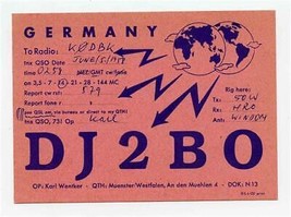 QSL Card DJ2BO Muenster Germany 1957 - $13.86