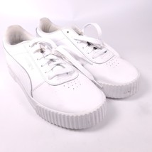 PUMA Women Carina 370325-02 White Leather Casual Low Top Sneaker Shoe Size 8 - £15.85 GBP