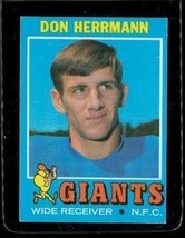 Vintage 1971 Topps Tcg Football Trading Card #222 Don Herrmann New York Giants - £6.72 GBP
