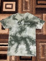 Find Balance T-shirt Size Sm Green Tie Dye Short Sleeve Zen Spiritual Yoga - $11.39