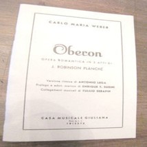 Libretto d&#39;opera OBERON Carlo Maria Weber Planché raro - $373.95 MXN