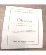 Libretto d&#39;opera OBERON Carlo Maria Weber Planché raro - $373.95 MXN