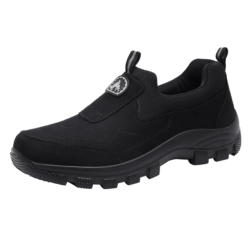 WOTTE Men Hi Shoes  Outdoor Man Flat Wal  Brown Black Slip on Male Mountain Clim - £151.32 GBP