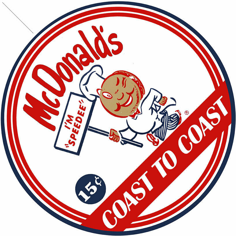 McDonald's Speedee Vintage Inspired Round Metal Sign - $39.95