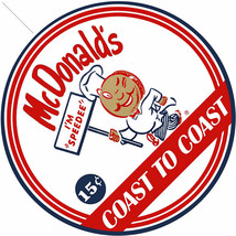 McDonald&#39;s Speedee Vintage Inspired Round Metal Sign - $39.95