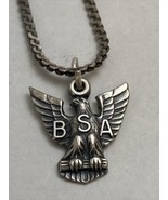 Boy Scouts Of America BSA Sterling Silver Eagle Pendant &amp; Necklace w/16&quot;... - $941.50 MXN