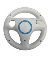 Nintendo Wii Wheel Steering Wheel Attachment RVL-024 White Blue - $9.20