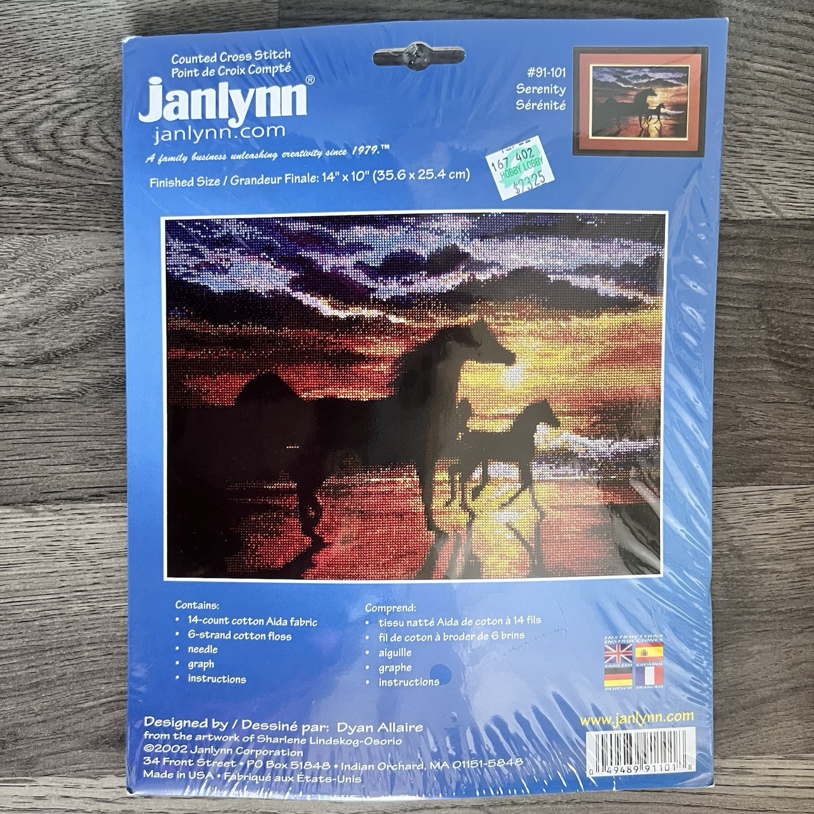 Janlynn SERENITY Horses Beach Sunset Counted Cross Stitch Kit 91-101 NEW... - $14.84