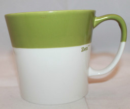 Starbucks 2010 Tazo Zen Green Two Tone White New Bone China Coffee Tea Mug Cup - £19.08 GBP