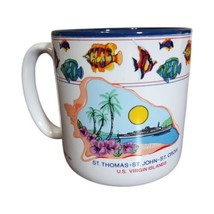 St Thomas St John St Croix US Virgin Islands Coffee Mug Tropical Fish So... - £7.20 GBP