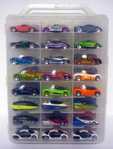 Hot Wheels Carrying Case w/48 Cars Flames Futuristic Space Die-Cast Vehicles - £29.36 GBP