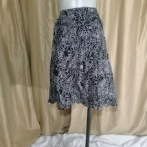 Sweet Lilly black and white ruffled detail skirt size 12  - $19.00