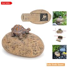 Resin Turtle Stone Key Hider Outdoor Decoration Fake Rock Concealed Safe... - $20.74