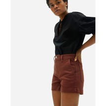 Everlane Womens The Cotton Twill Short Rosewood Brown 0 - £30.18 GBP