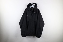 Vintage Adidas Climaproof Mens XL Distressed Spell Out Hooded Rain Jacke... - £53.36 GBP