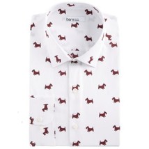 Bar Iii Mens Slim-Fit Stretch Scottie Print Dress Shirt, 14-14 1/2-32/33/White - £22.96 GBP