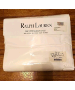 White Ralph Lauren Irregular Solid Full Flat Sheet 81 x 96 NEW All Cotton - $46.74