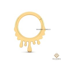 Esther 14K Solid Gold Daith Piercing | Dainty Nose Ring Clicker Minimali... - $3,176.62 MXN