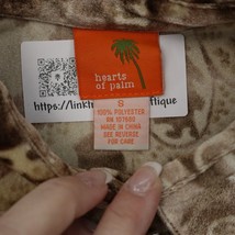 Hearts Of Palm Shirt Womens S Brown Long Sleeve Spread Collar Shacket Fleece - £20.15 GBP