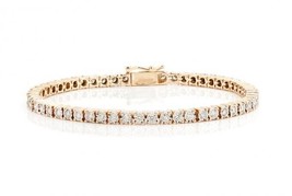 20 Carat Round Cut VVS1 8mm Diamond Tennis Bracelet 14k Yellow Gold Over 8&quot; - £183.90 GBP