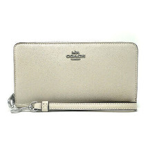 NWT Coach Long Zip Around Glitter Leather Wallet CN393 - £126.00 GBP