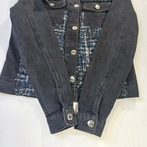Venus Women's Size XS Black & Blue Embellished  Button Up Shirt Denim Jacket  image 14