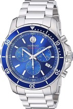 Movado 2600141 Series 800 Chronograph Blue Dial Stainless Steel Men&#39;s Watch - £626.90 GBP