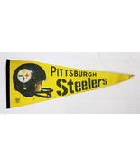 REAL VINTAGE 1970s Pittsburgh Steelers 12x30&quot; Felt Pennant - £38.93 GBP