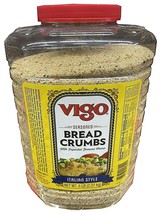 Vigo Seasoned Bread Crumbs with imported Romano Cheese italian style 5 Lb - £15.73 GBP