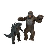 Large Godzilla Figure 12&quot; Tall 24&quot; Long 2019 Jakks &amp; King Kong 18&quot; Tall ... - $48.99