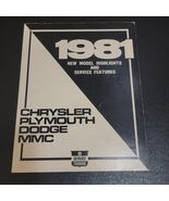 1981 Chrysler Plymouth Dodge MMC New Model Highlights Service Training M... - $23.44 CAD